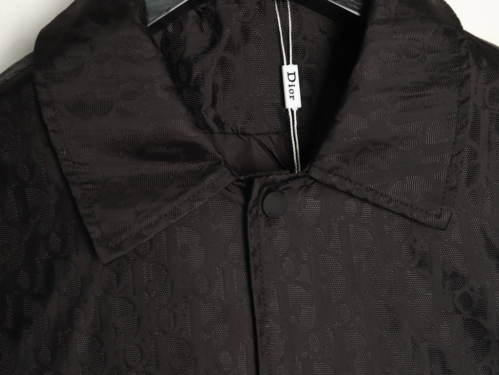 Dior 25SS Black Allover Jacquard Collared Jacket