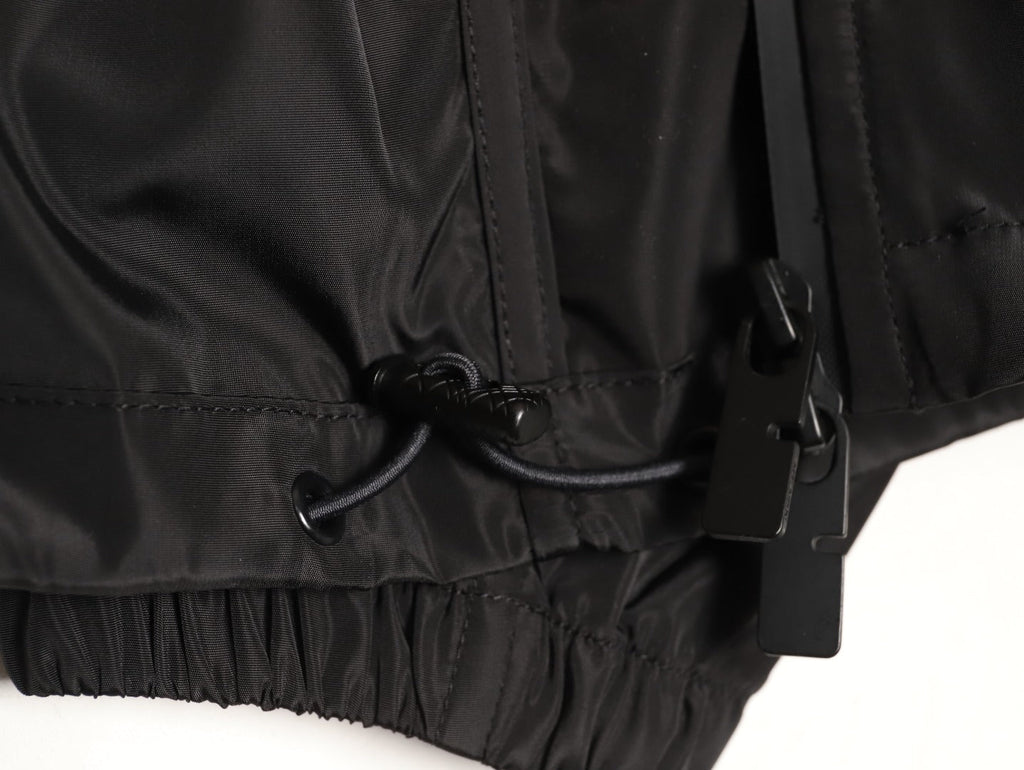 Burberry Oval Equestrian Back-Graphic Hooded Jacket - Black