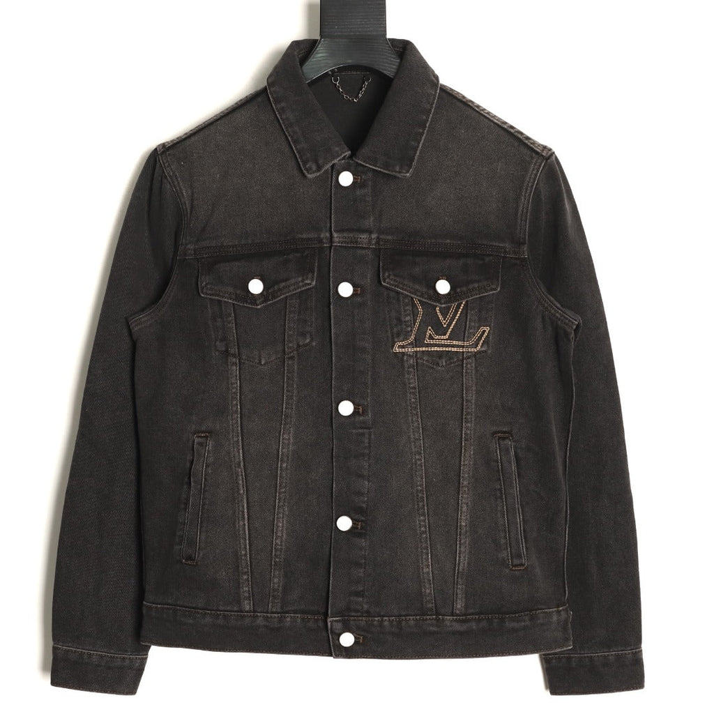 Louis Vuitton LV Chest-Motif Denim Jacket - Black