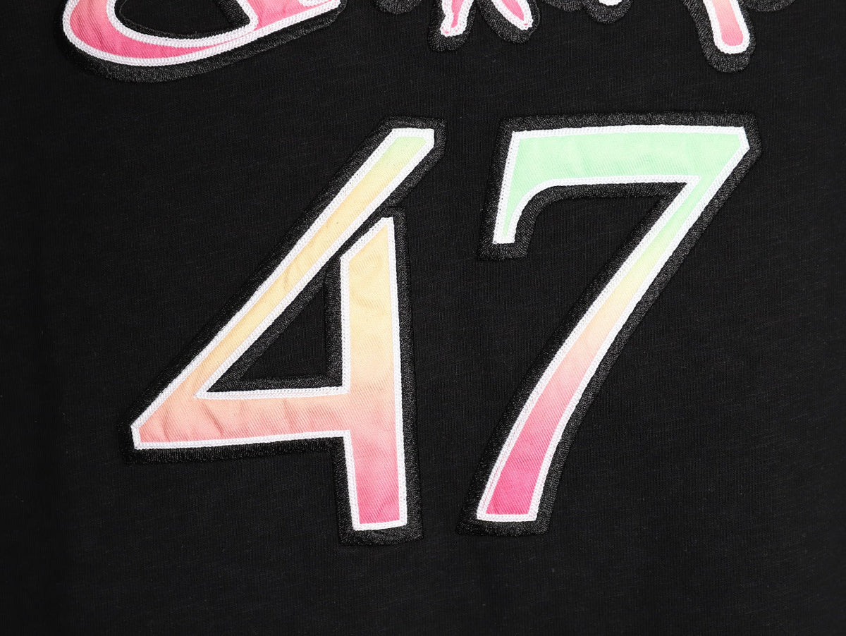 Dior 47 Gradient-Style Lettering Short-Sleeve T-Shirt - Black